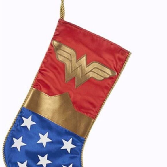 Kurt Adler Wonder Woman Logo Applique Christmas Stocking, One Size, Mult… - Picture 2 of 3